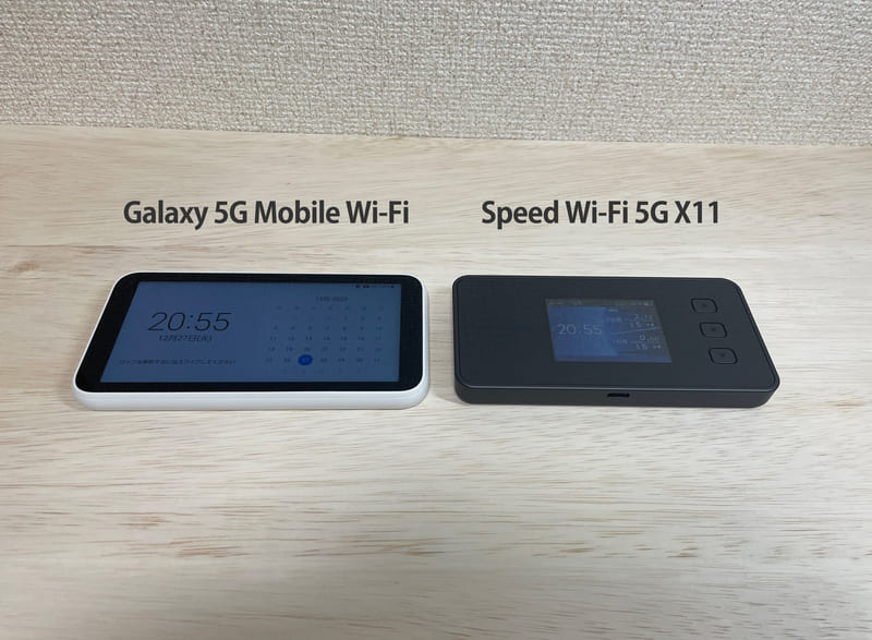 Galaxy 5G Mobile Wi-Fi（SCR01）との比較